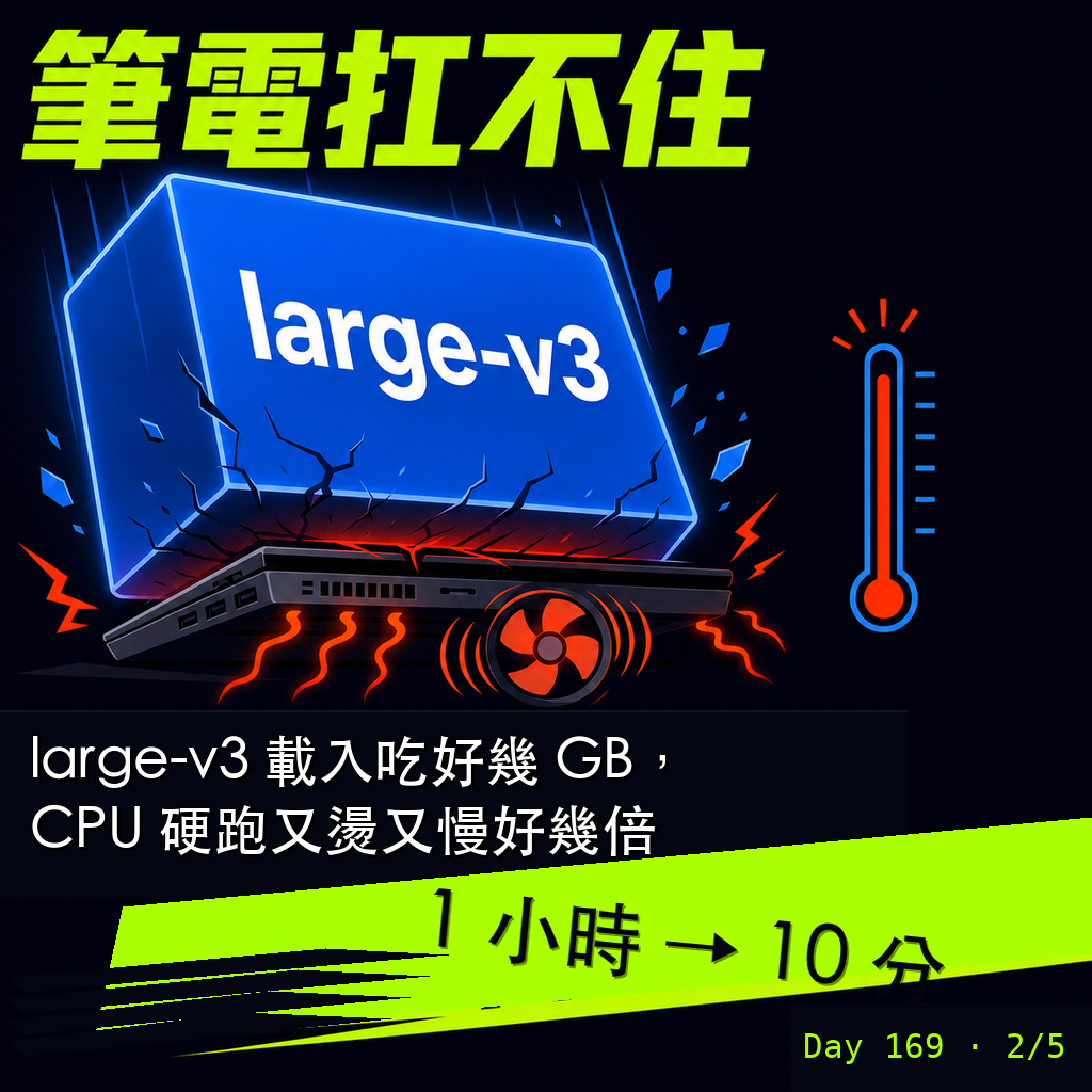 Day 169 MacBook Air 跑不動的活，我丟給家裡那台 MBP 代勞 — 投影片 2