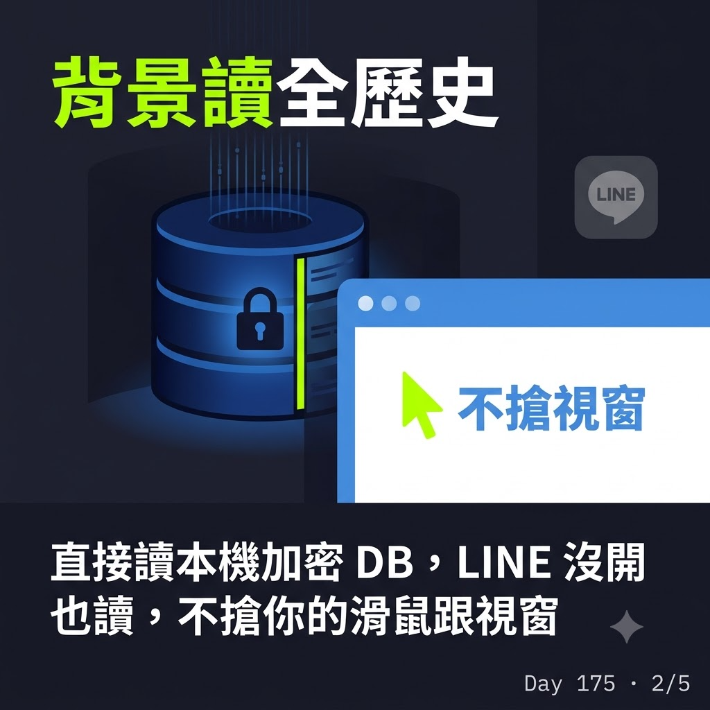 Day 175 讓 AI 讀 LINE 把案子做對 — 投影片 2