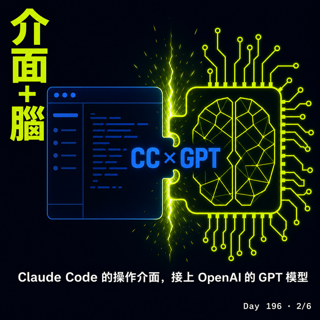 Day 196 讓 Claude Code 直接跑 GPT 模型 — 投影片 2