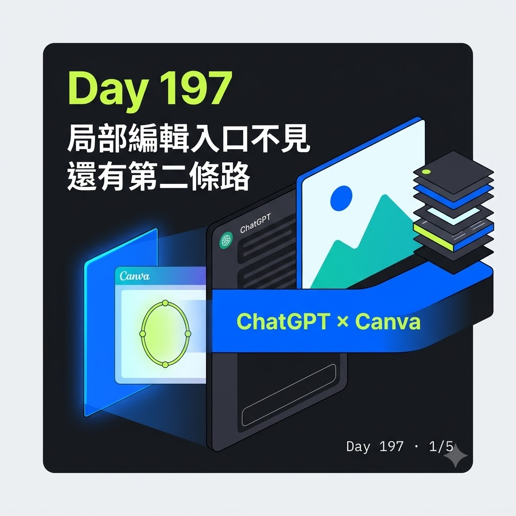 Day 197 ChatGPT 圖片局部編輯 — 投影片 1