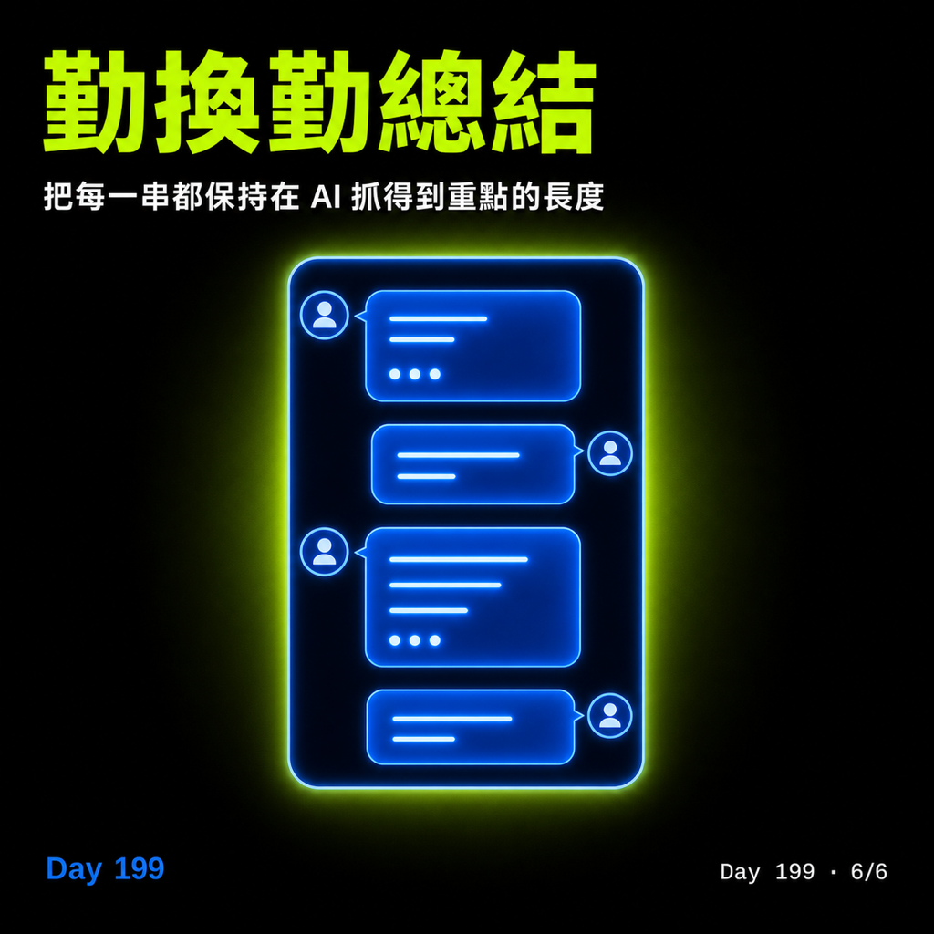Day 199 別把一個對話用到死 — 投影片 6