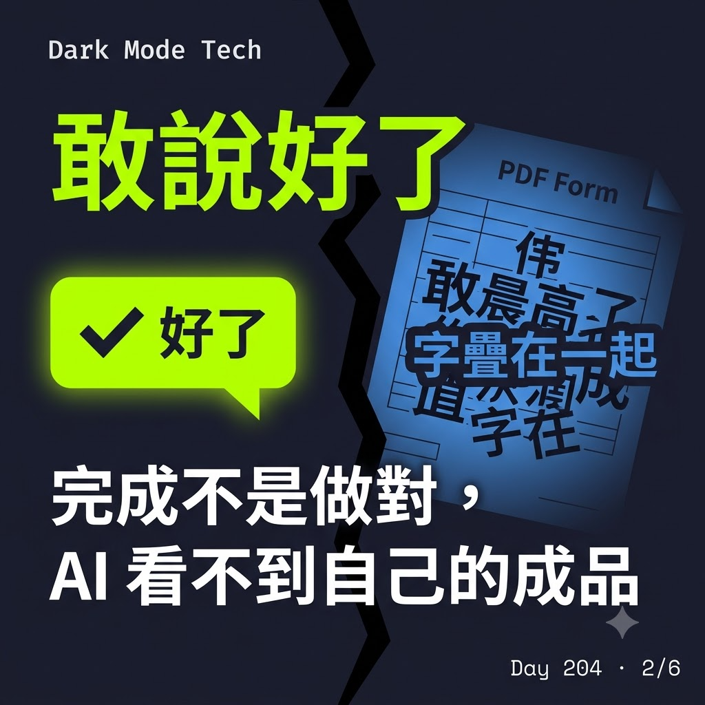 Day 204 讓 AI 自己驗自己 — 投影片 2