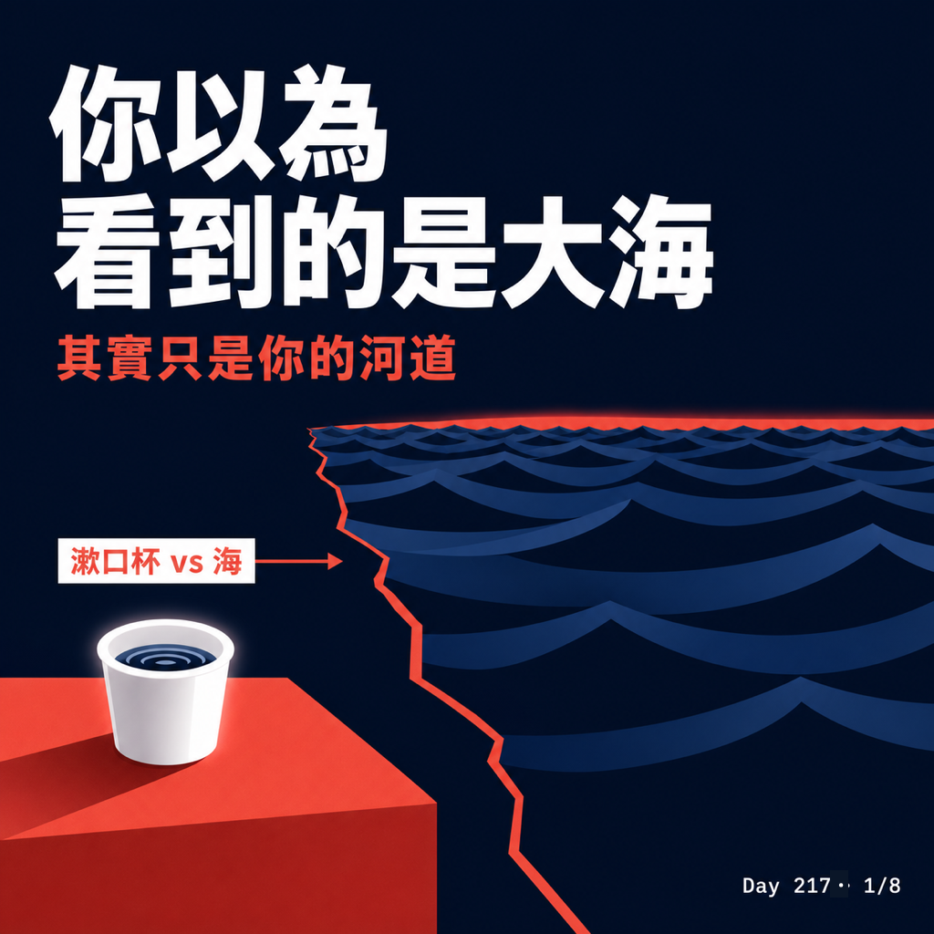 Day 217 你以為你看到的是大海,但其實是個漱口杯 — 投影片 1