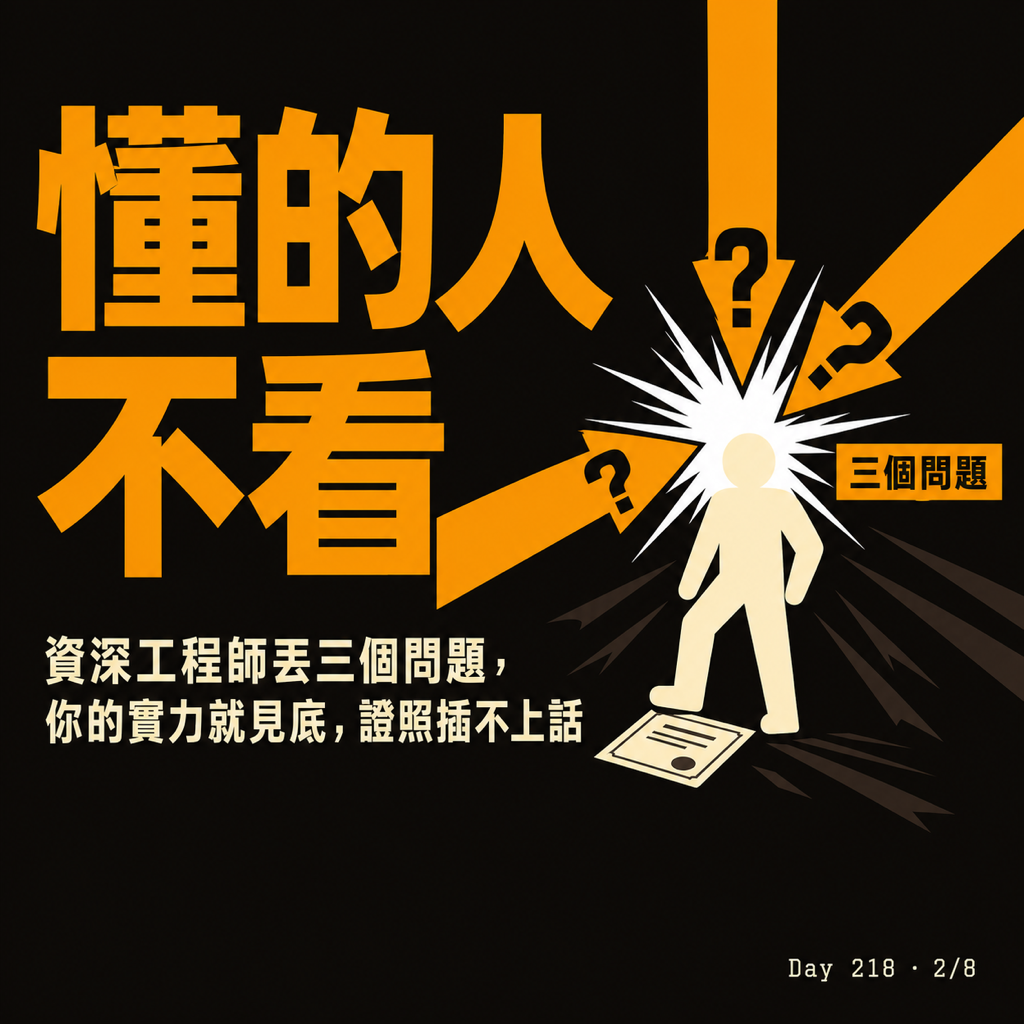 Day 218 證照是給不懂的人看的 — 投影片 2