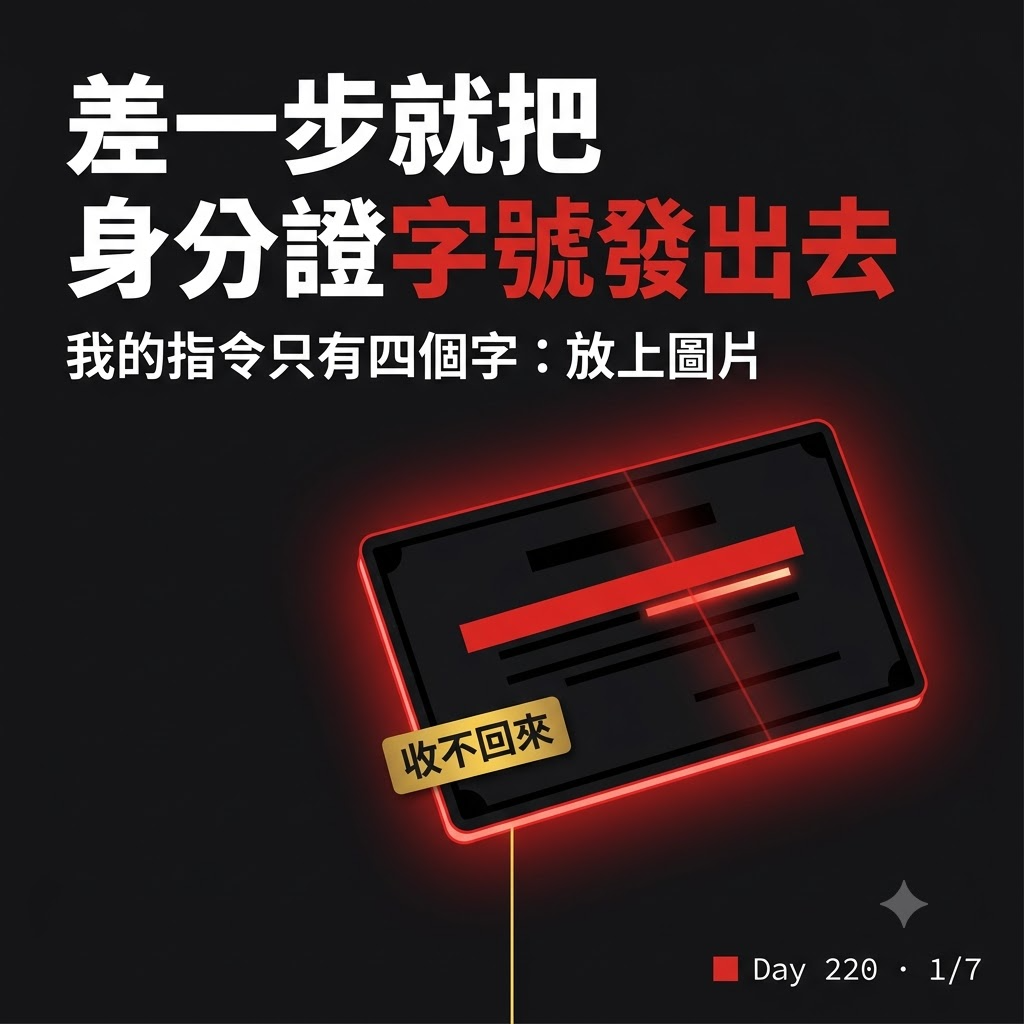 Day 220 差一步就把身分證字號發出去 — 投影片 1