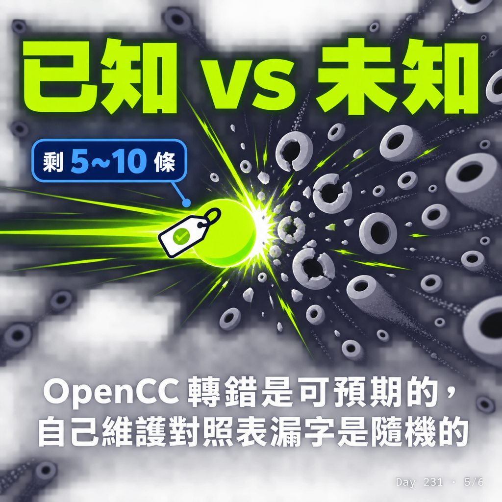 Day 231 其實用 OpenCC 就好了 — 投影片 5