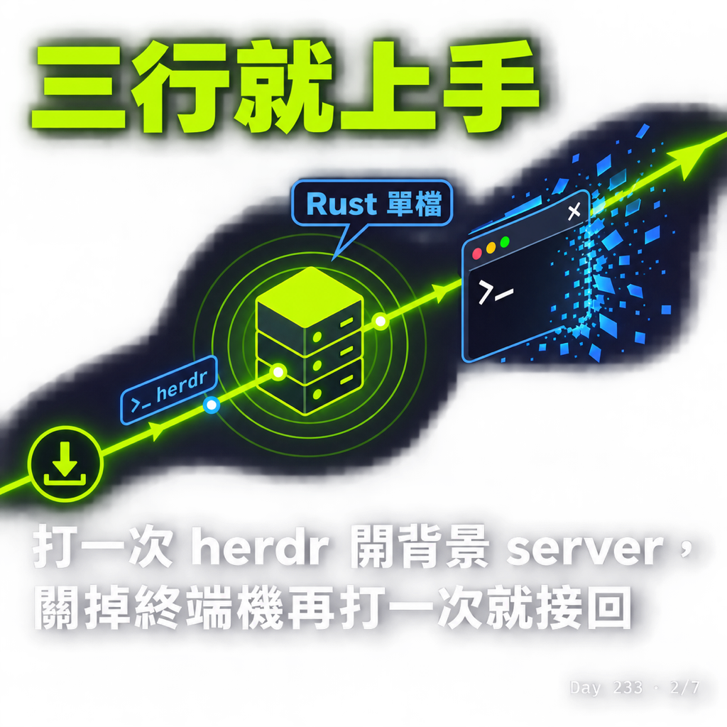 Day 233 關掉終端機,agent 還在跑 — 投影片 2