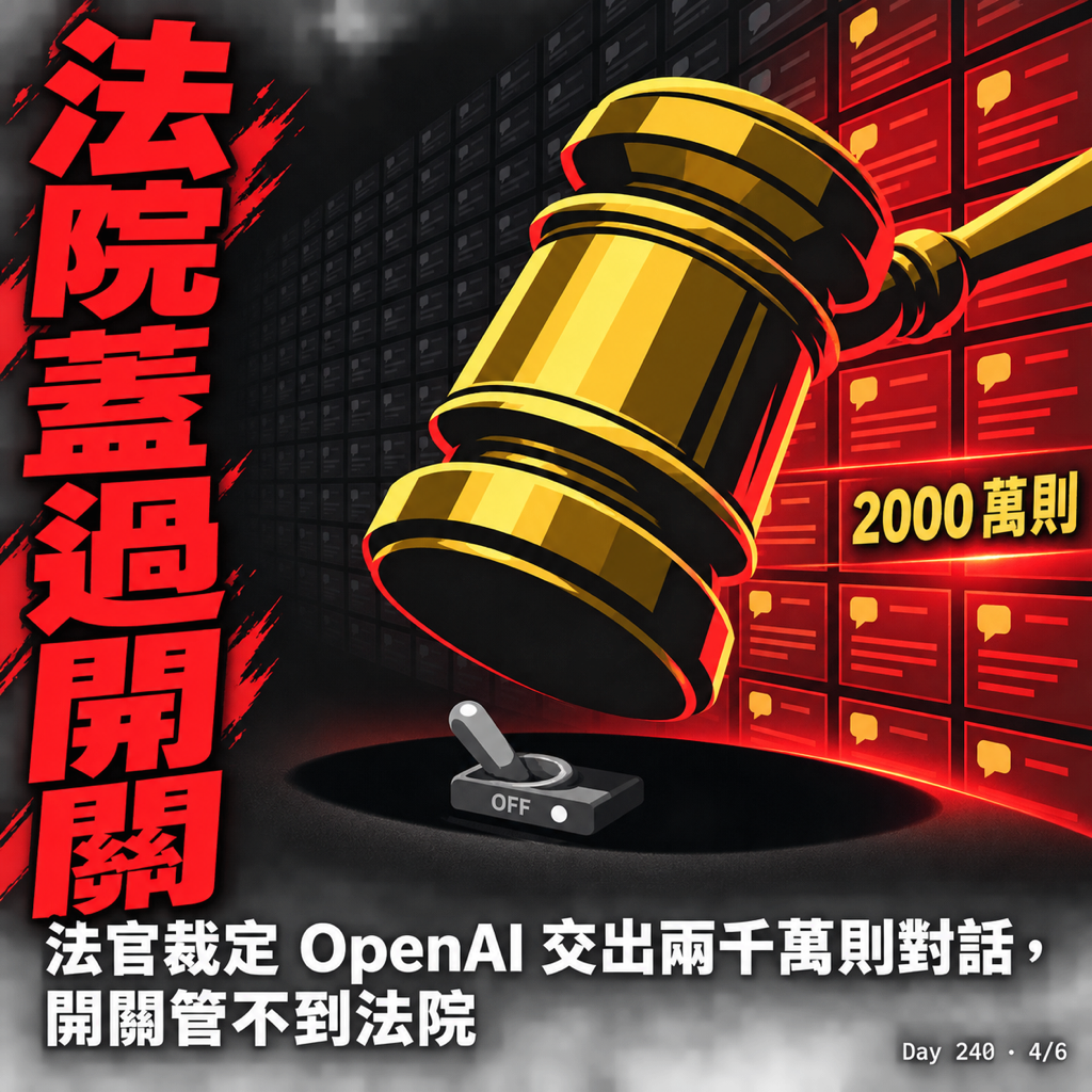 Day 240 ChatGPT 預設拿你的對話去訓練 — 投影片 4