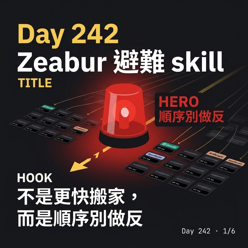Day 242 Zeabur 避難 skill — 投影片 1
