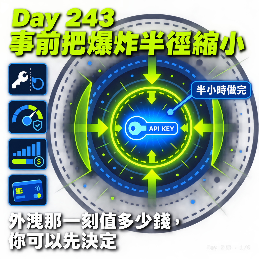 Day 243 事前把爆炸半徑縮小 — 投影片 1