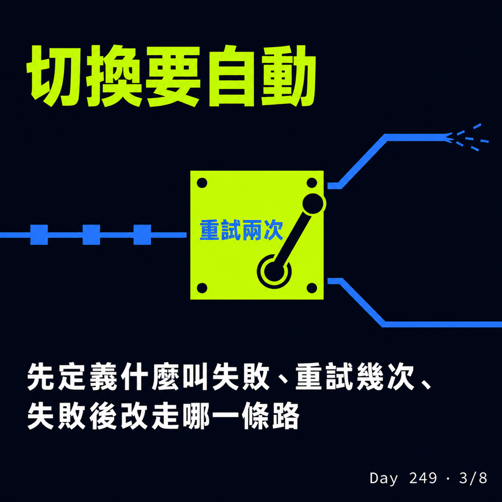 Day 249 AI 掛掉時的備用發電機 — 投影片 3