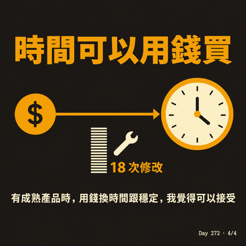 Day 272 自己做工具，最後那三成最貴 — 投影片 4