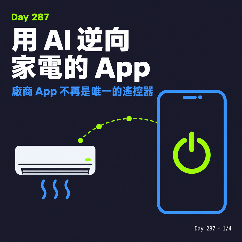 Day 287 用 AI 逆向家電的 App — 投影片 1