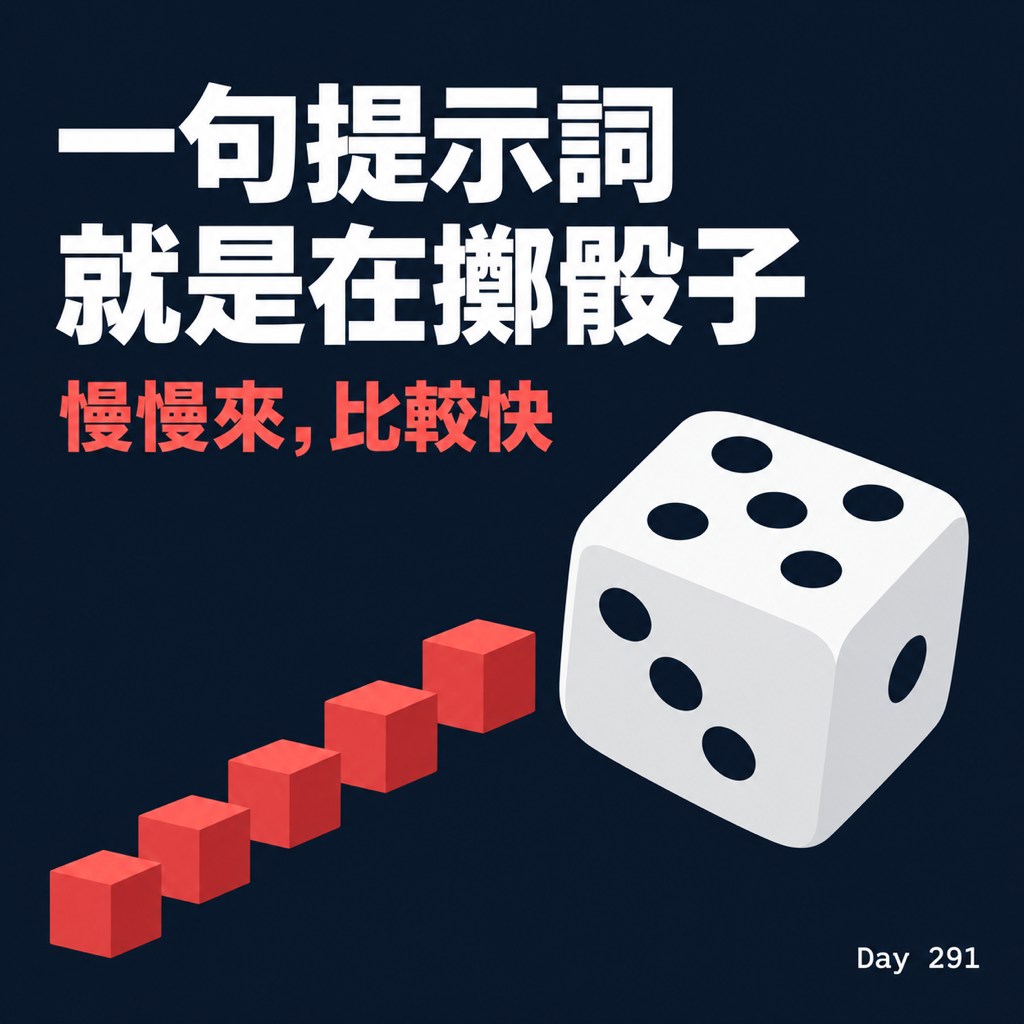 Day 291 一句提示詞就是在擲骰子 — 投影片 1